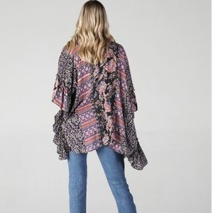 NWT Boho Patchwork Kimono Small
